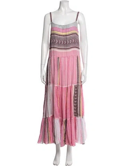 Pre-owned Lemlem Striped Long Dress In Pink