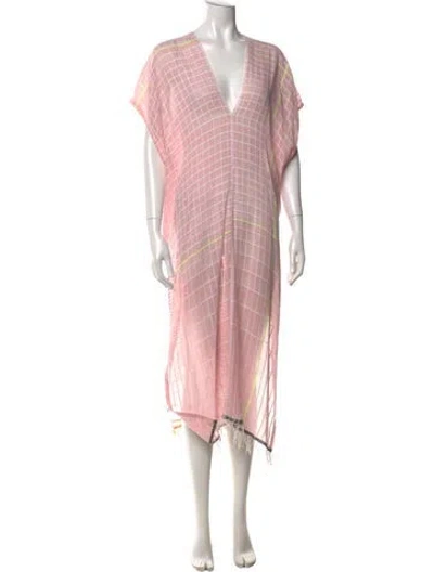Pre-owned Lemlem Striped Long Dress In Pink