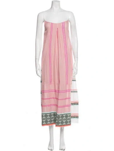 Pre-owned Lemlem Striped Long Dress W/ Tags In Pink