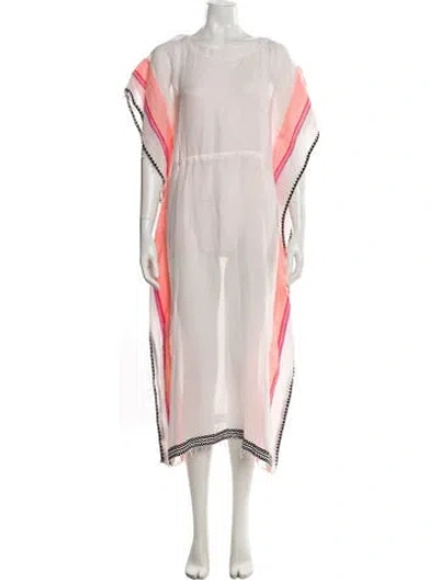 Pre-owned Lemlem Striped Long Dress In White