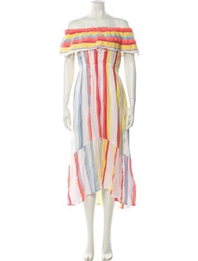 Pre-owned Lemlem Striped Long Dress In Yellow