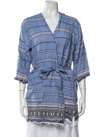 Pre-owned Lemlem Striped Lounge Set In Blue