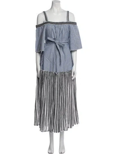 Pre-owned Lemlem Striped Midi Length Dress In Multi