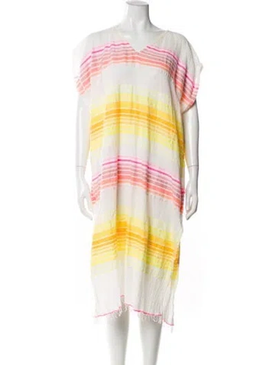 Pre-owned Lemlem Striped Midi Length Dress In Multi