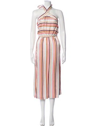 Pre-owned Lemlem Striped Midi Length Dress In Multi