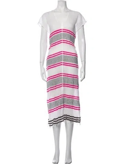 Pre-owned Lemlem Striped Midi Length Dress In Multicolor