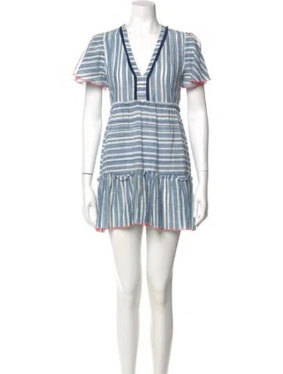 Pre-owned Lemlem Striped Mini Dress In Black