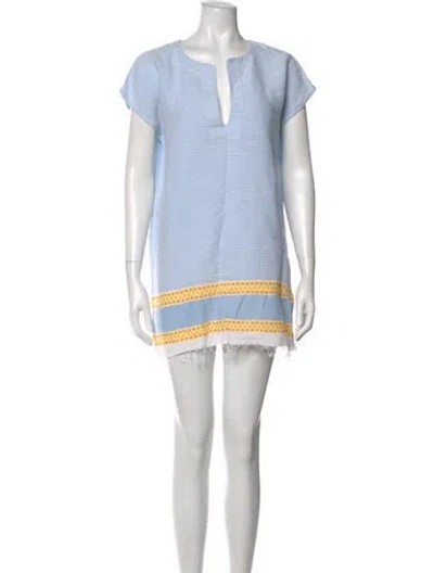 Pre-owned Lemlem Striped Mini Dress In Blue