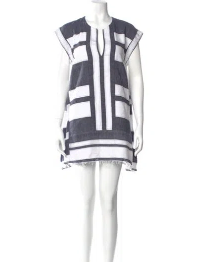 Pre-owned Lemlem Striped Mini Dress In Blue