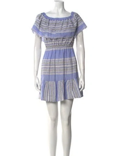 Pre-owned Lemlem Striped Mini Dress In Blue