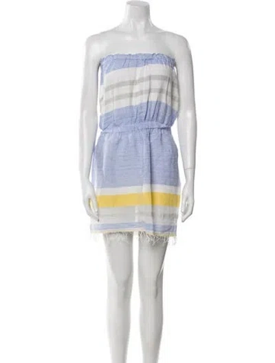 Pre-owned Lemlem Striped Mini Dress In Blue
