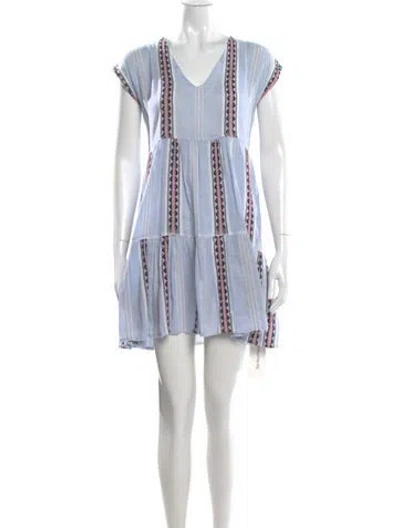 Pre-owned Lemlem Striped Mini Dress In Blue