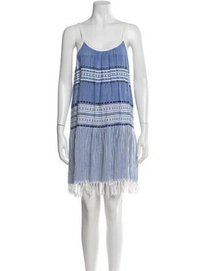 Pre-owned Lemlem Striped Mini Dress In Blue