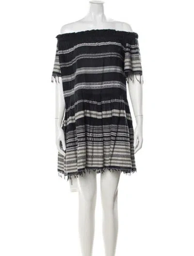Pre-owned Lemlem Striped Mini Dress In Blue