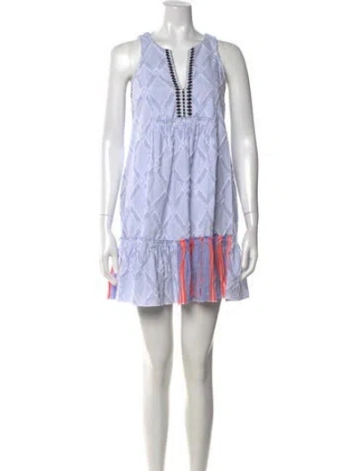 Pre-owned Lemlem Striped Mini Dress In Blue
