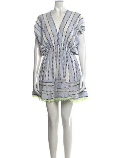 Pre-owned Lemlem Striped Mini Dress In Blue