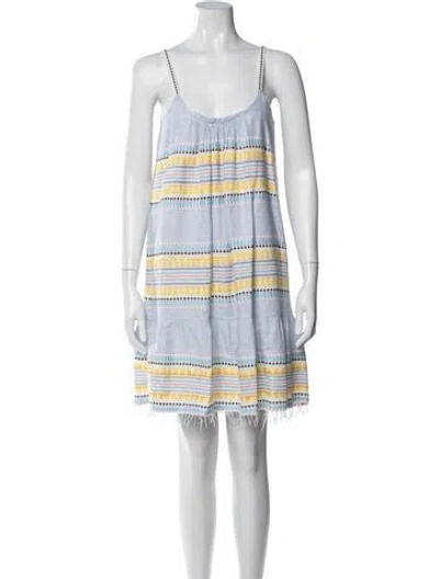 Pre-owned Lemlem Striped Mini Dress In Blue