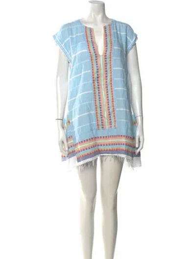 Pre-owned Lemlem Striped Mini Dress In Blue
