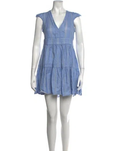 Pre-owned Lemlem Striped Mini Dress In Blue