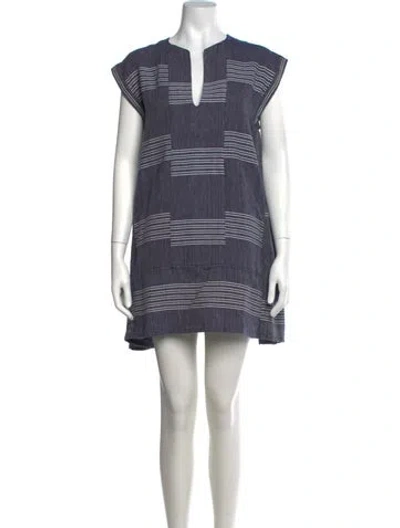Pre-owned Lemlem Striped Mini Dress In Blue