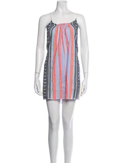 Pre-owned Lemlem Striped Mini Dress In Blue