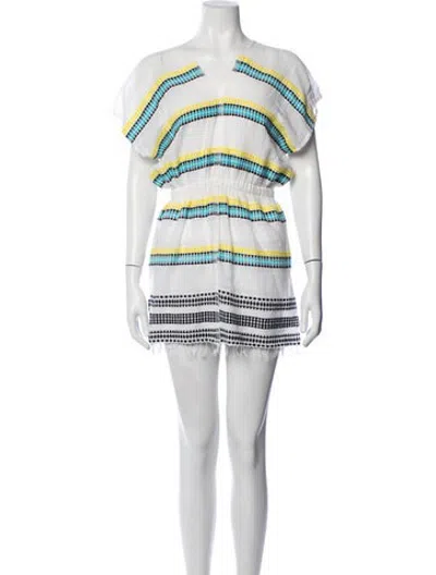 Pre-owned Lemlem Striped Mini Dress In Blue/white