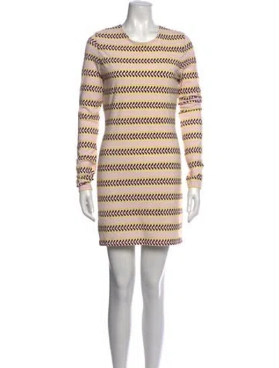 Pre-owned Lemlem Striped Mini Dress In Burgundy/white