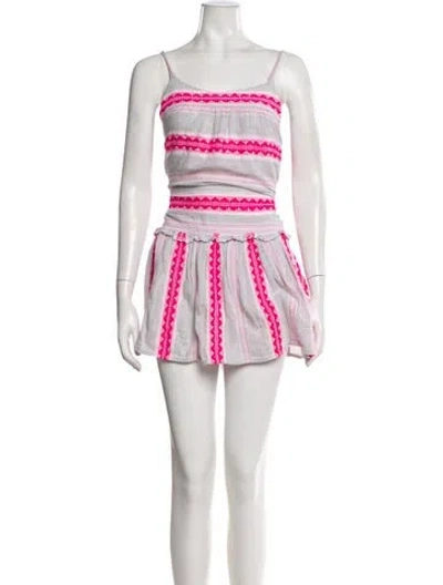 Pre-owned Lemlem Striped Mini Dress In Gray