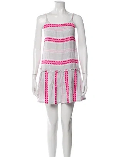Pre-owned Lemlem Striped Mini Dress In Grey