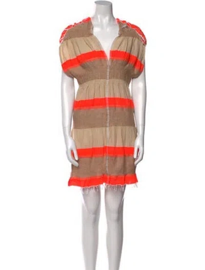 Pre-owned Lemlem Striped Mini Dress In Multi