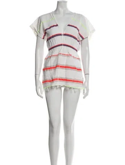 Pre-owned Lemlem Striped Mini Dress In Multi