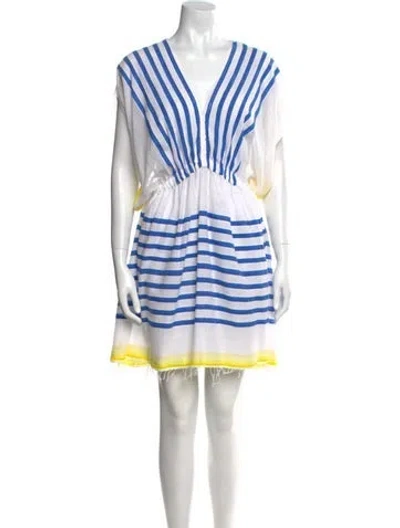 Pre-owned Lemlem Striped Mini Dress In Multi