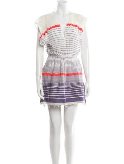 Pre-owned Lemlem Striped Mini Dress In Multi