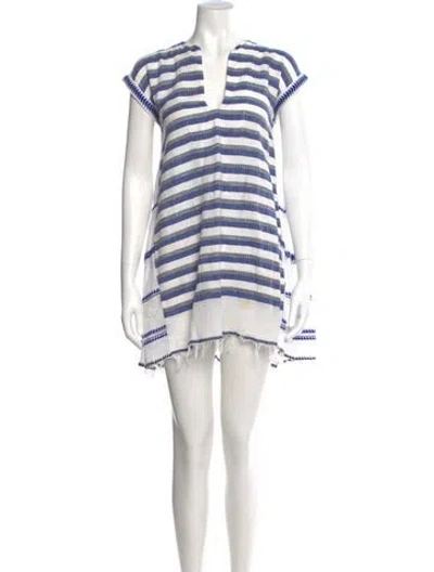 Pre-owned Lemlem Striped Mini Dress In Multi