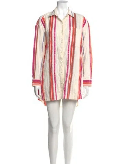 Pre-owned Lemlem Striped Mini Dress In Multi