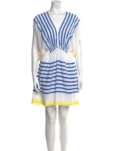 Pre-owned Lemlem Striped Mini Dress In Multi