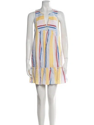 Pre-owned Lemlem Striped Mini Dress In Multi