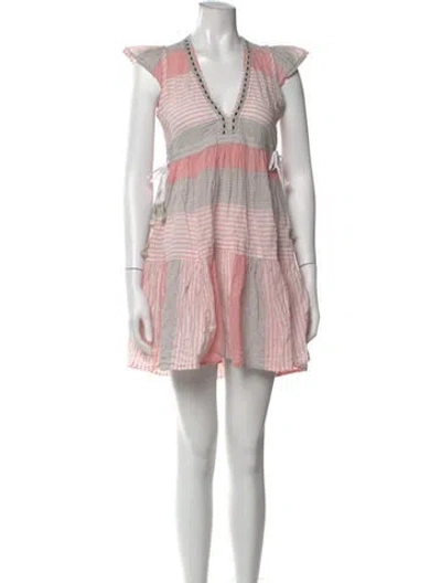 Pre-owned Lemlem Striped Mini Dress In Multi