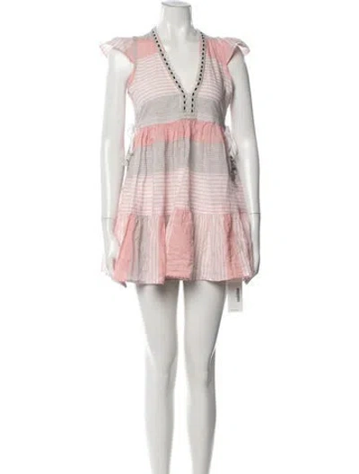 Pre-owned Lemlem Striped Mini Dress In Multi