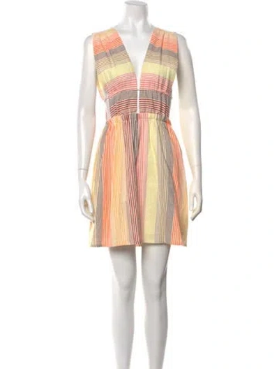 Pre-owned Lemlem Striped Mini Dress In Multi