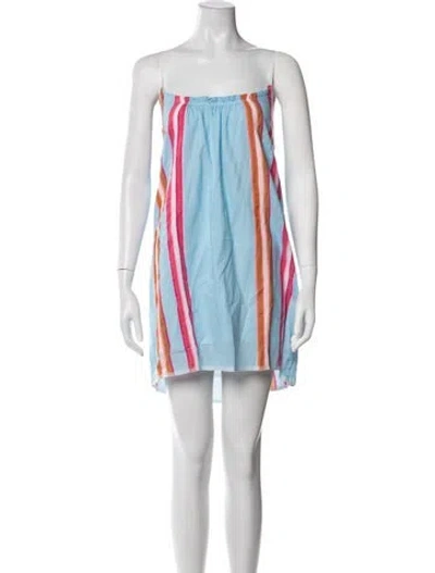 Pre-owned Lemlem Striped Mini Dress In Multicolor