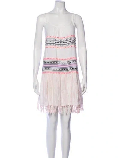 Pre-owned Lemlem Striped Mini Dress In Neutral