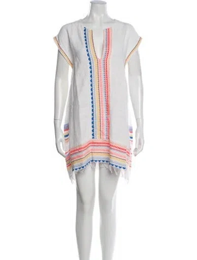 Pre-owned Lemlem Striped Mini Dress In Neutral