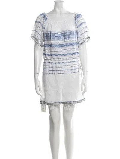 Pre-owned Lemlem Striped Mini Dress In Neutral