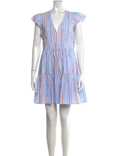 Pre-owned Lemlem Striped Mini Dress In Neutral