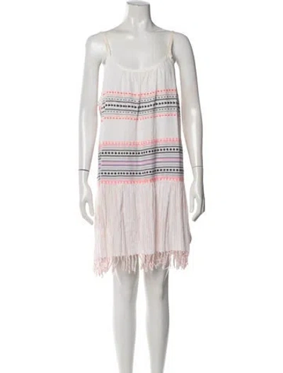 Pre-owned Lemlem Striped Mini Dress In Neutral