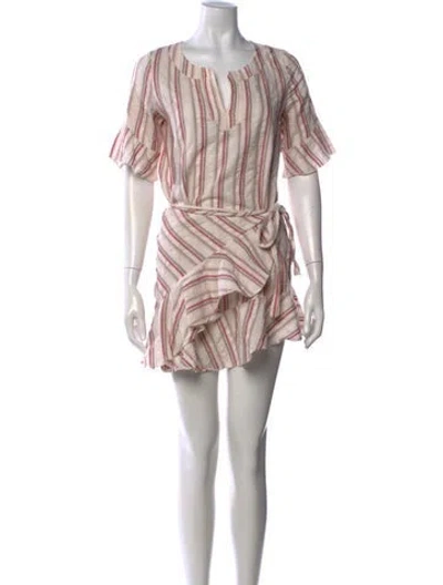 Pre-owned Lemlem Striped Mini Dress In Neutrals