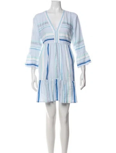 Pre-owned Lemlem Striped Mini Dress In Neutrals