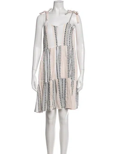 Pre-owned Lemlem Striped Mini Dress In Neutrals