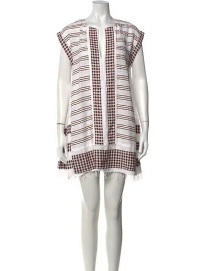 Pre-owned Lemlem Striped Mini Dress In Neutrals